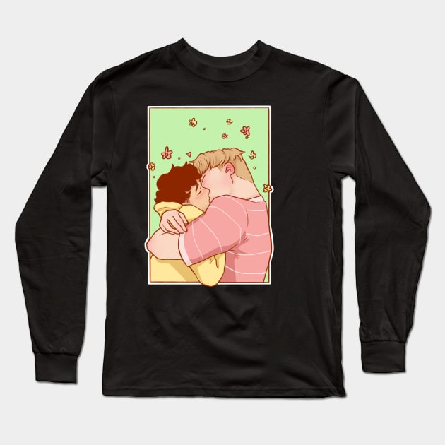 Nick and Charlie - heartstopper comic Long Sleeve T-Shirt by daddymactinus